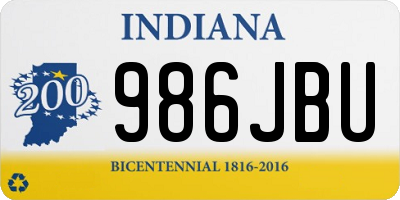 IN license plate 986JBU