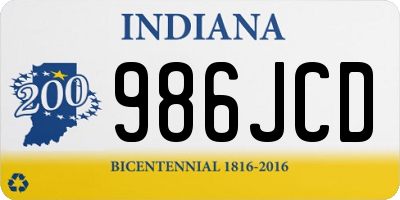 IN license plate 986JCD