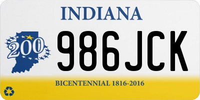 IN license plate 986JCK