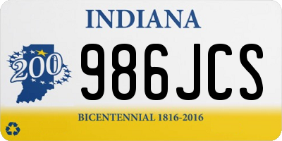 IN license plate 986JCS