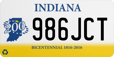 IN license plate 986JCT