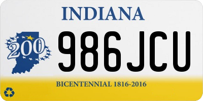 IN license plate 986JCU