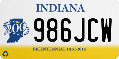 IN license plate 986JCW