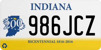 IN license plate 986JCZ