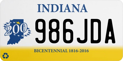 IN license plate 986JDA