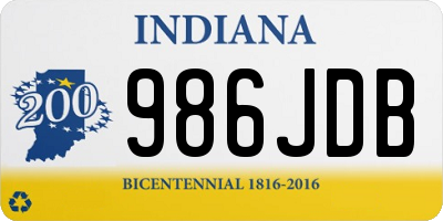 IN license plate 986JDB