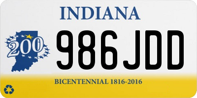 IN license plate 986JDD