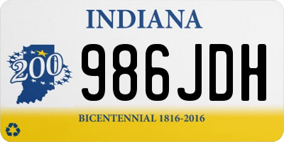 IN license plate 986JDH