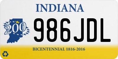 IN license plate 986JDL