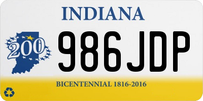 IN license plate 986JDP