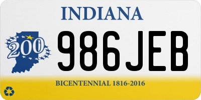 IN license plate 986JEB