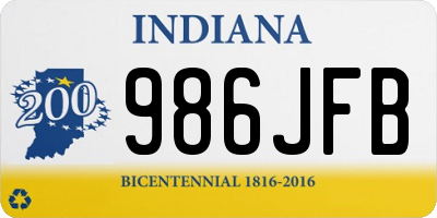 IN license plate 986JFB