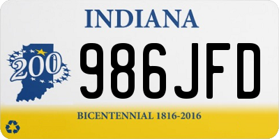 IN license plate 986JFD