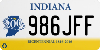 IN license plate 986JFF