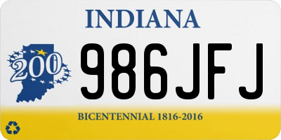 IN license plate 986JFJ