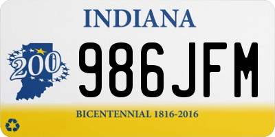 IN license plate 986JFM