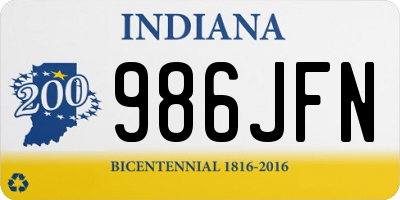 IN license plate 986JFN