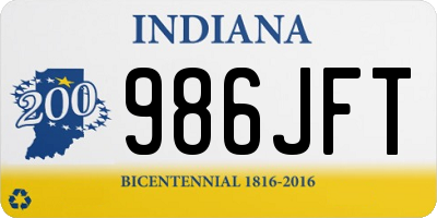 IN license plate 986JFT