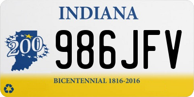 IN license plate 986JFV