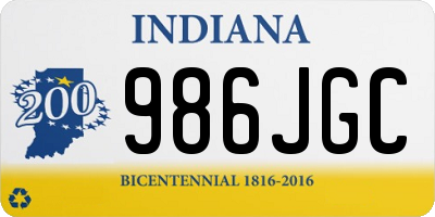 IN license plate 986JGC