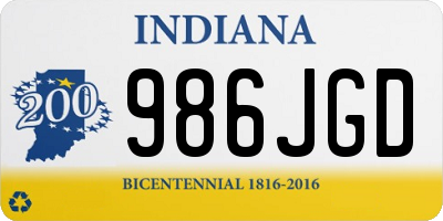 IN license plate 986JGD