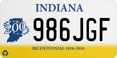 IN license plate 986JGF