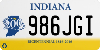 IN license plate 986JGI