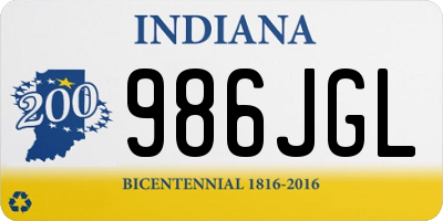 IN license plate 986JGL