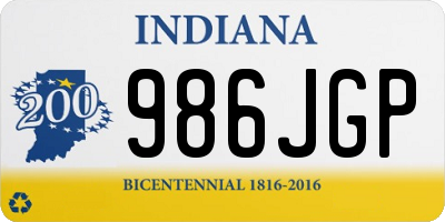IN license plate 986JGP