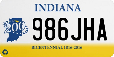 IN license plate 986JHA