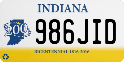 IN license plate 986JID