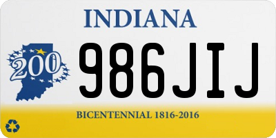 IN license plate 986JIJ