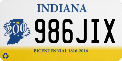 IN license plate 986JIX