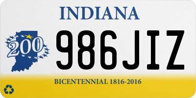 IN license plate 986JIZ