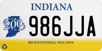 IN license plate 986JJA