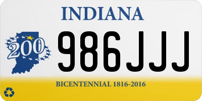 IN license plate 986JJJ