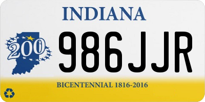 IN license plate 986JJR