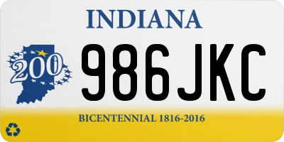 IN license plate 986JKC