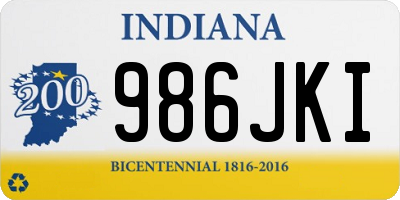 IN license plate 986JKI