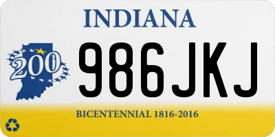 IN license plate 986JKJ