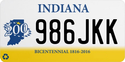 IN license plate 986JKK