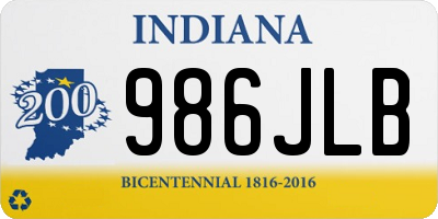 IN license plate 986JLB