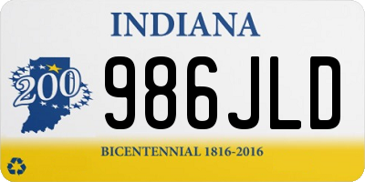 IN license plate 986JLD