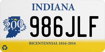 IN license plate 986JLF