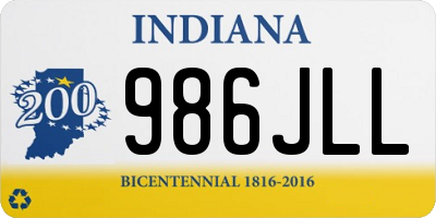 IN license plate 986JLL