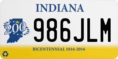 IN license plate 986JLM