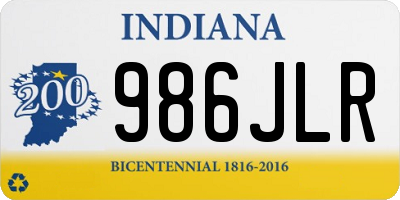 IN license plate 986JLR