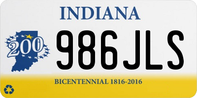 IN license plate 986JLS