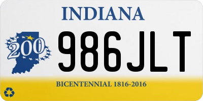 IN license plate 986JLT