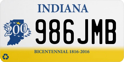IN license plate 986JMB
